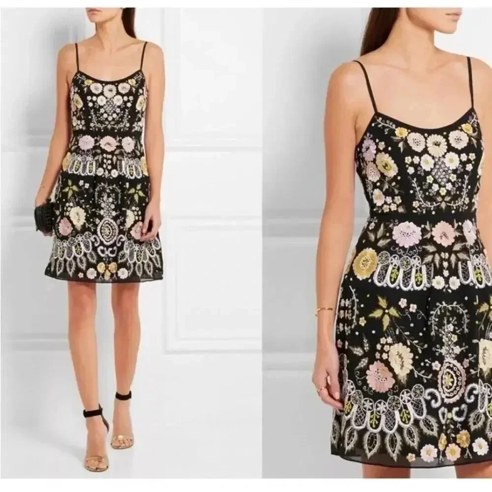 Needle & Thread Floral Embellished Cocktail Dress SIZE US 8